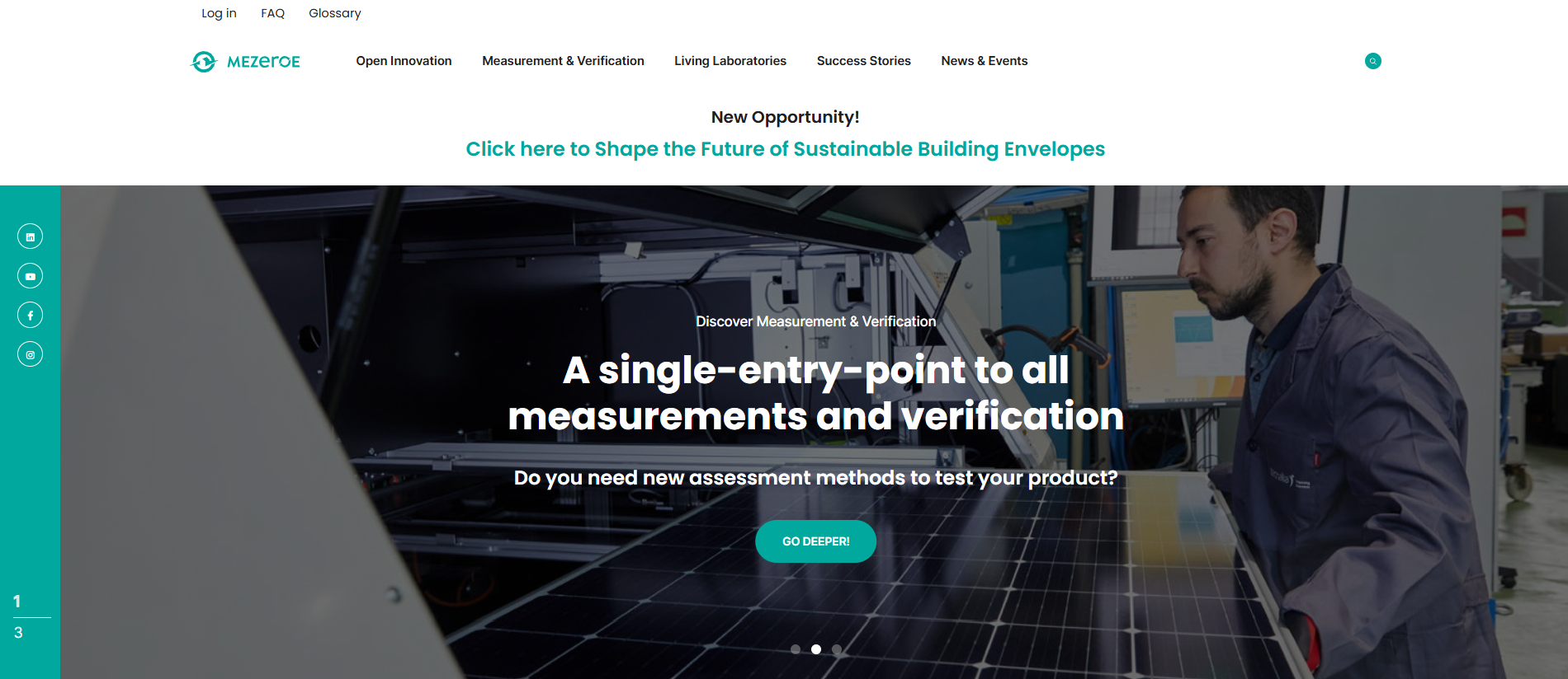 Homepage screen